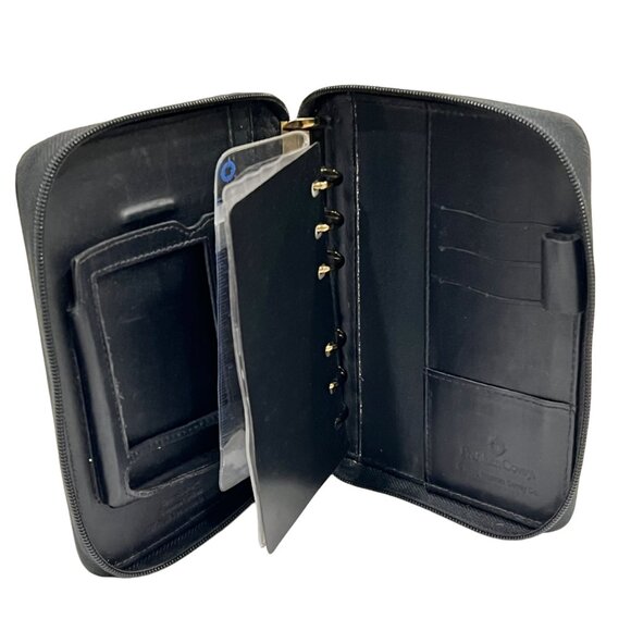 Franklin Covey Vintage Black Leather Full Zip Around Planner Organizer Compact S - Picture 10 of 10